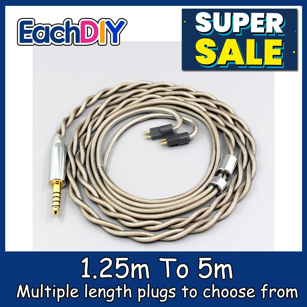 Type6 756 core 7n Litz OCC Cabo de fone de ouvido banhado a prata para Fitear To Go! 334 privado c435 mh334 Jaben 111(F111) MH333 LN007816