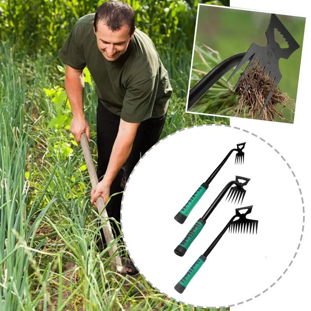 6 Teeth Soil Hand Weeding Removal Puller Grass Rooting Remover Weed Garden Gardening Tool Loose Tool Shovel Manual E5Z5