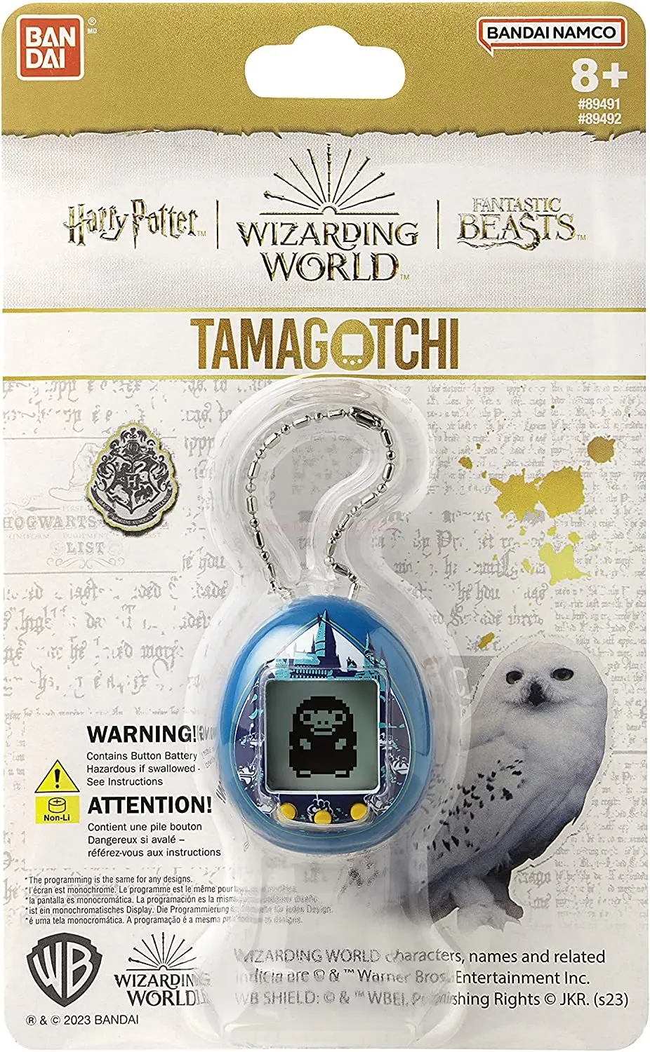 Bandai-Console de jeu originale Tamagotchi Magic Academy, noir et blanc, animaux de compagnie électroniques, œufs, cadeaux d'anniversaire pour enfants, en stock