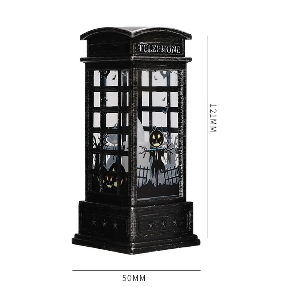 1 قطعة ضوء الرياح اليقطين ديكور الإبداعية الرجعية هالوين مصباح لسطح المكتب المنزل حفلة هالوين جو مصباح ضوء الزخرفية #6