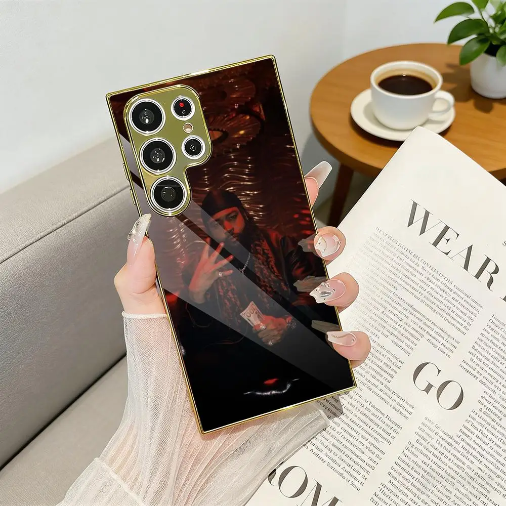 P-PARTYNEXTDOOR Rapper Phone Case Luxury Electroplated Metal Frame Case For Samsung Galaxy S25 S24 S23 Ultra Funda