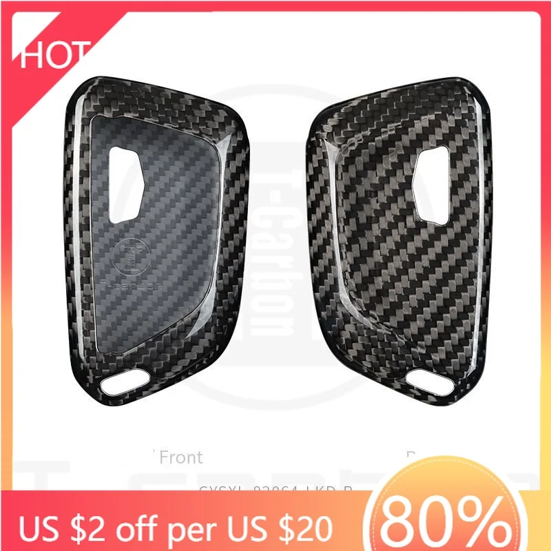 

Стайлинговые молдинги из настоящего углеродного волокна, автомобильный пульт дистанционного управления, чехол для Cadillac CT4 CT5 CT4-V C8 Corvette 2020 2021 Escalade