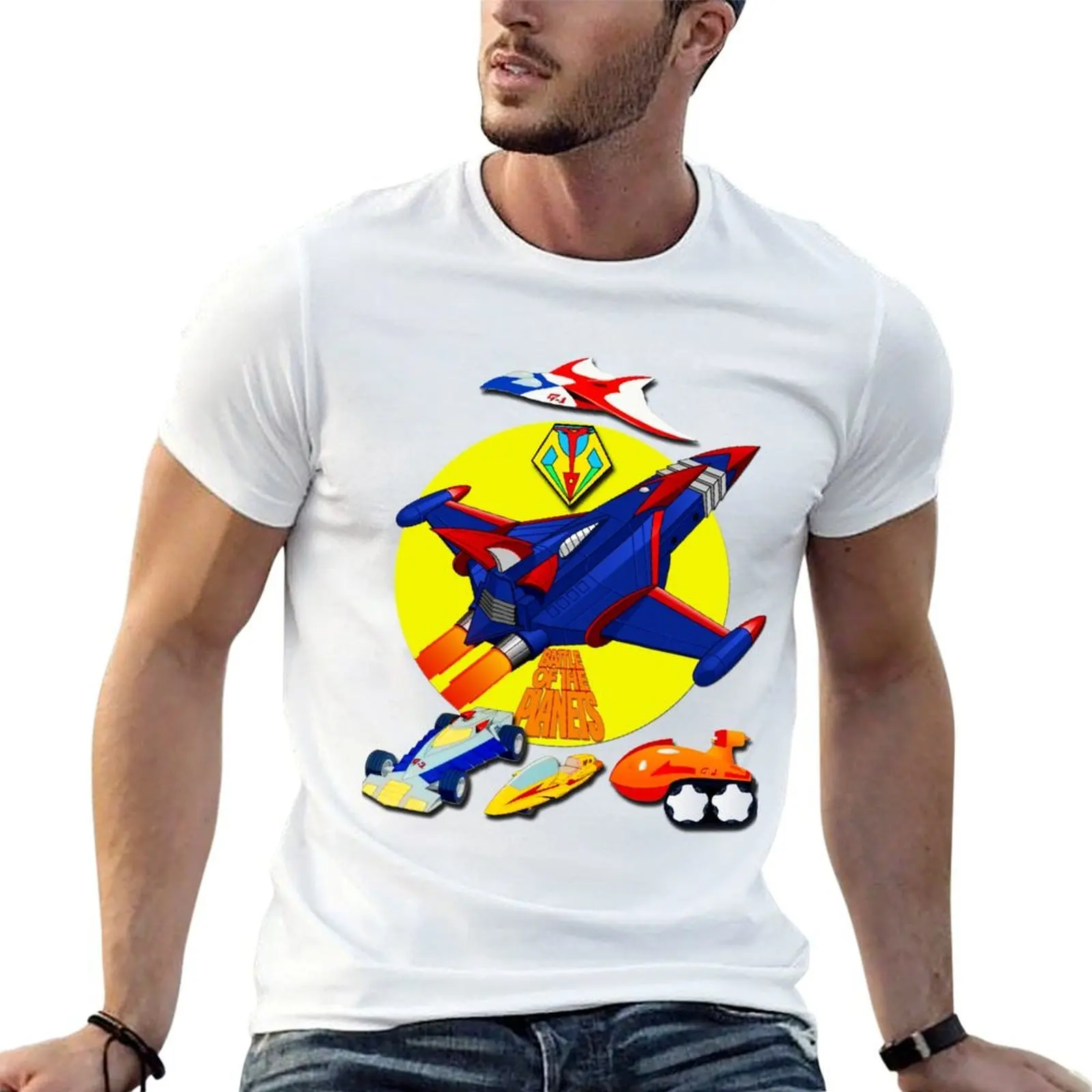 Battle of The Planets Gatchaman Vehicle Logo T-Shirt baggy shirts Short sleeve tee mens graphic t-shirts pack
