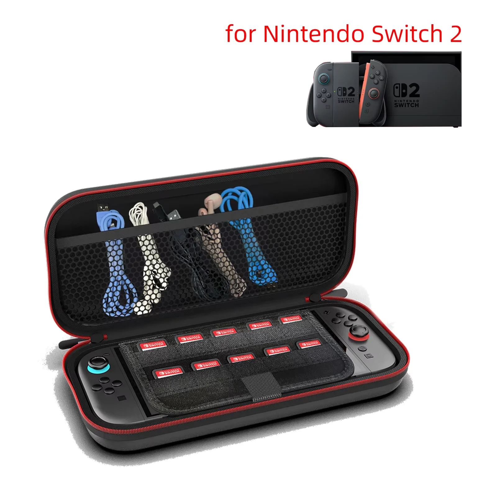 PG-SW2194P 9 in 1 Kit for Switch 2 - Carrying Case, Joy-Con Covers, Screen Protector & Thumb Grips - view 2