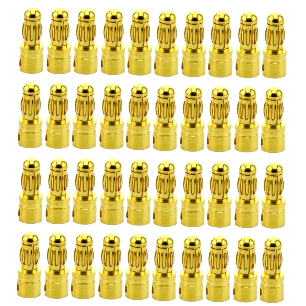 20 /40 pcs 3.5mm Male Female Gold Bullet Banana Connector Plug For ESC Battery Motor ESC