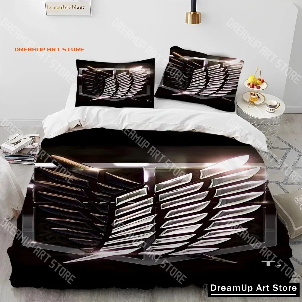 2026 Japanese Anime Attack On Titan Duvet Cover Set HD Comforter Cover For Kids Bedding Sets Bedclothes Bedroom Decor