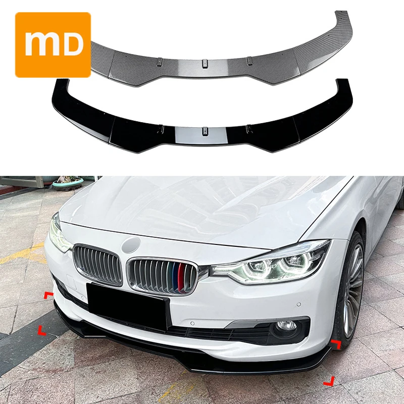 

Gloss Black Front Bumper Lip Diffuser Spoiler Splitter Guards For BMW 3 Series F30F31 2013-2019 Car Accessories Upgrade