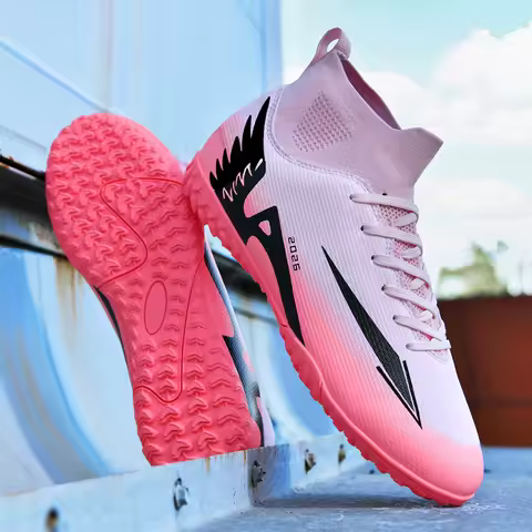 New Men Soccer Shoes Outdoor High Ankle Non-Slip Football Boots High-quality Indoor Sports Shoes Ultralight Futsal Non-Slip