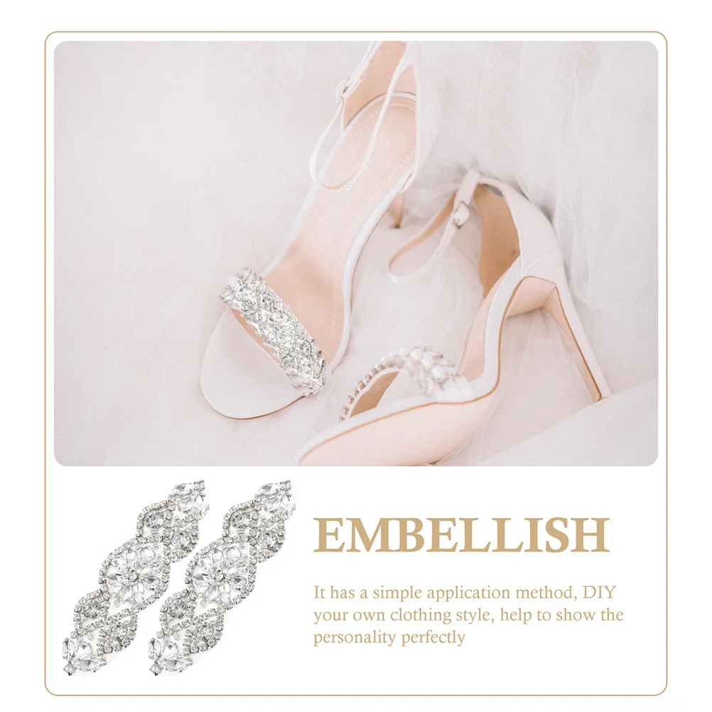 

3pcs Rhinestone Decal Waist Seal Bride Decorative Sewing Patches Lightweight Compact Iron On Clothes Jeans Bags Books