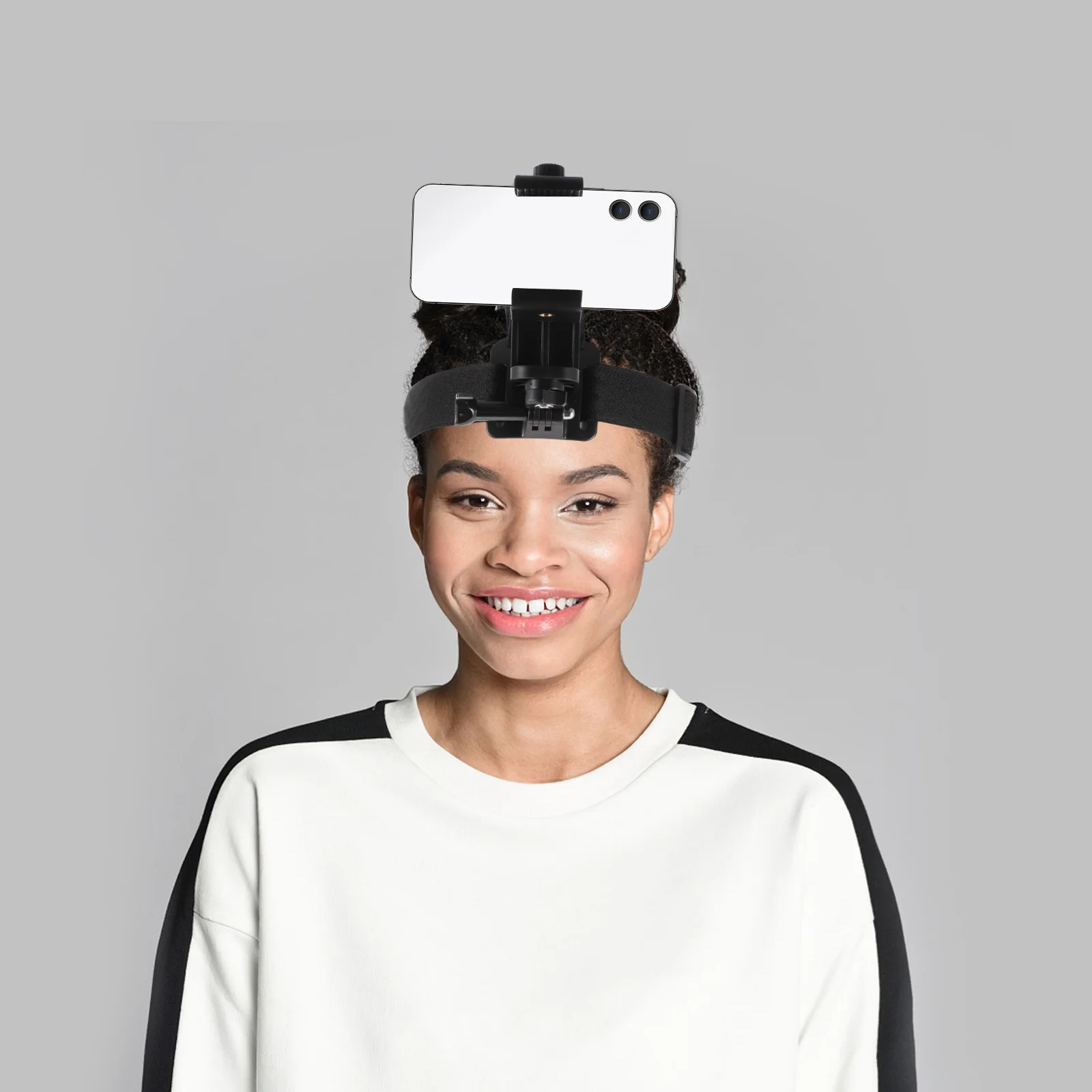

1Set Head-Mounted Mobile Phone Holder Adjustable Headband First-Person View Live Shooting Bracket Mobile Phone Stand Sports
