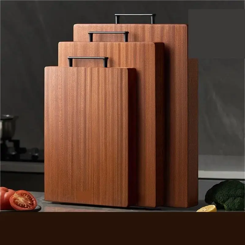 Heavy Duty Natural Solid Wood Cutting Board Antibacterial Mildew Resistant Double Sided for Home Restaurant Use