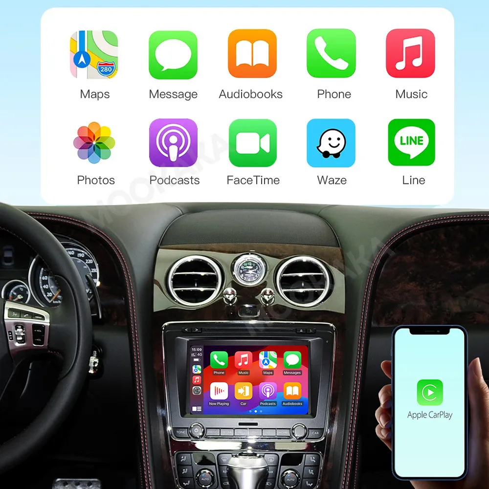 Original Car Upgrade Carplay For Bentley Continental GT 2012~2017 Module Car Accessories Android Auto Airplay Mirror Link