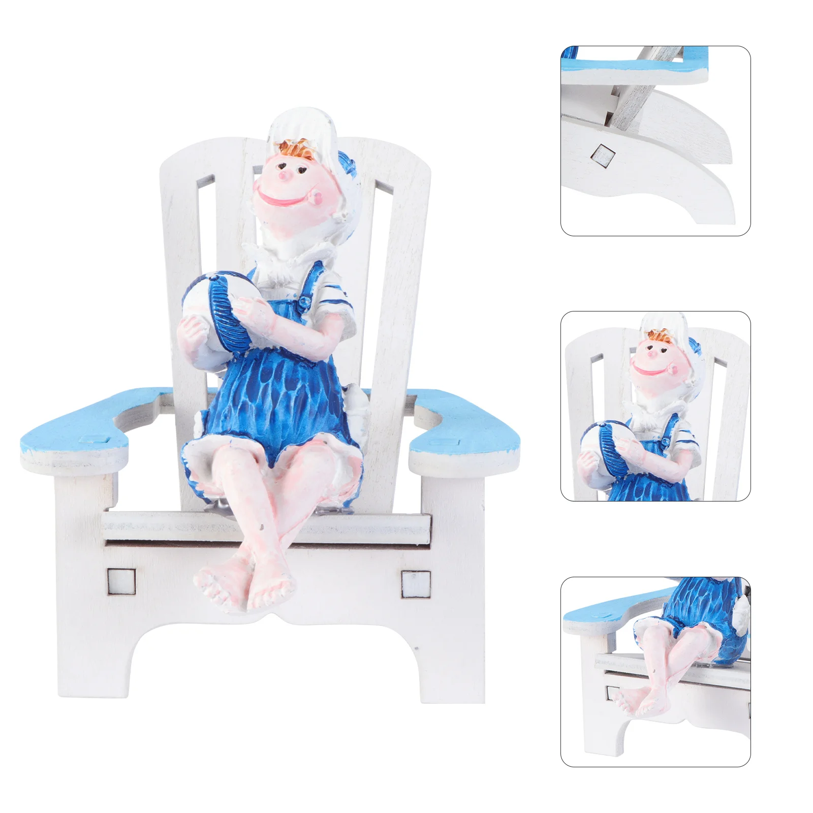 

1Pcs Cartoon Wooden Ornament Mediterranean Style Home Decor Cabinet Desktop Decoration Holiday Accessory Cabinet Ornament