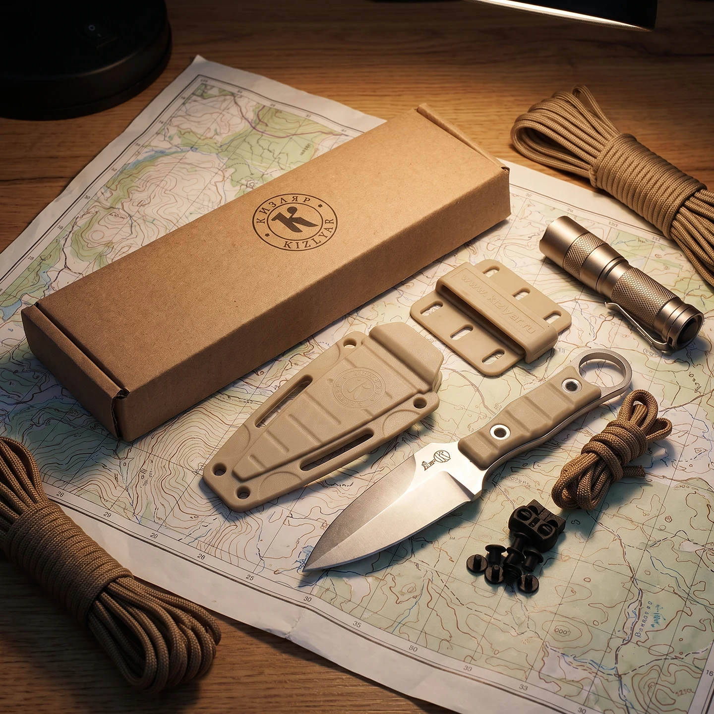 Kizlyar Boots Knife - Portable Outdoor Utility Knife - Multi-functional Camping and Hiking Protective Emergency Small Knife