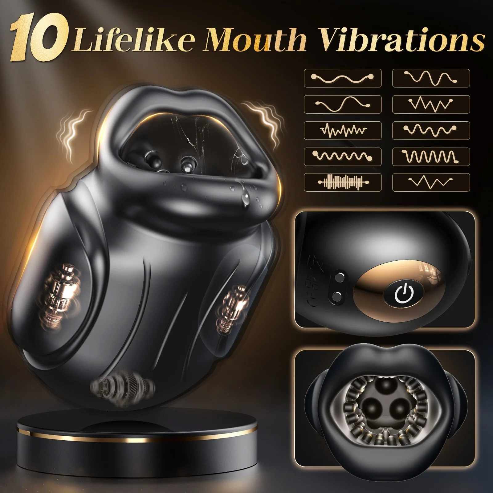 APP Mouth Blowjob Male Masturbator Stroker Trainer Adult Toys Prolong Endurance Pocket Pussy Penis Vibrator Mens Sex Machine Toy - view 2