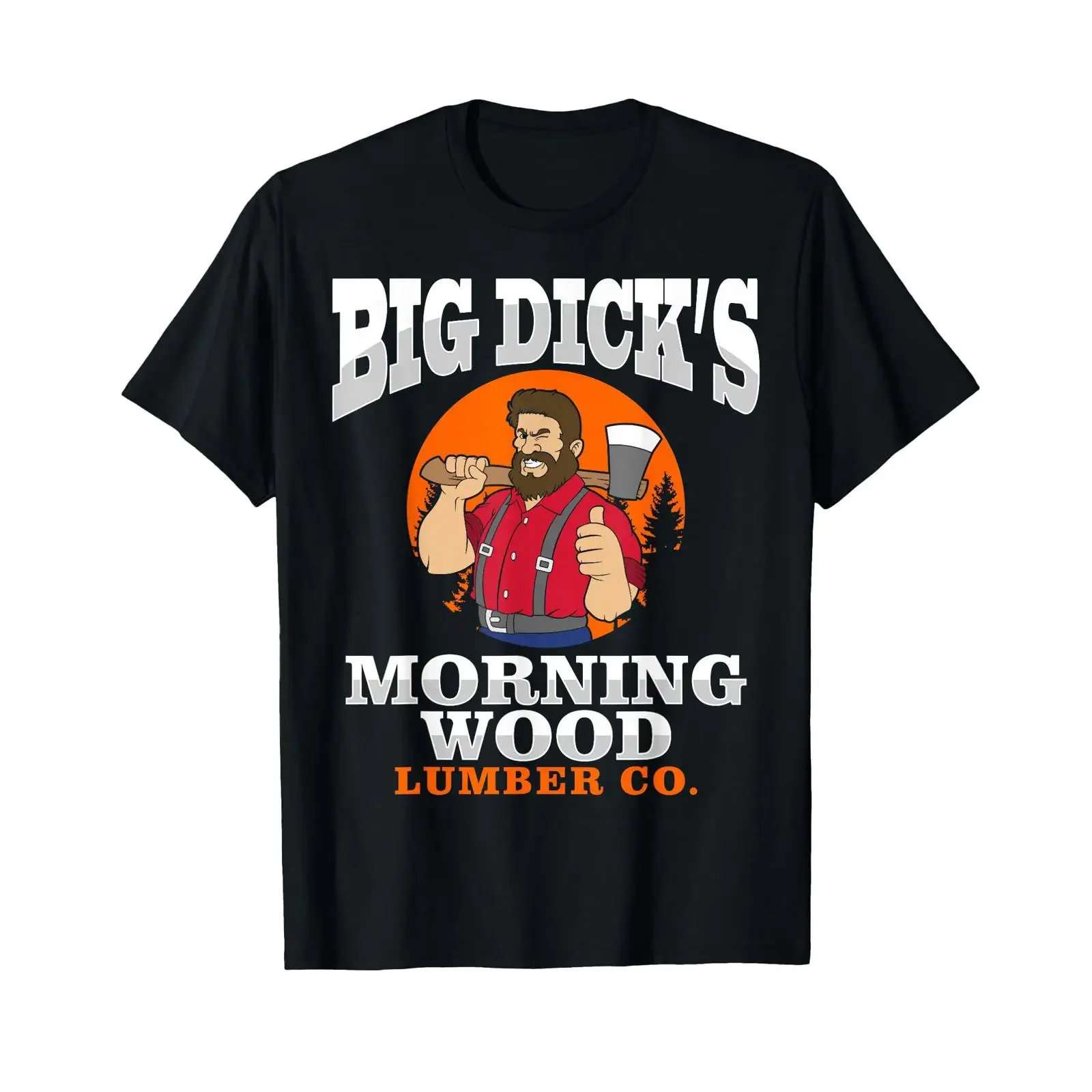 Morning Wood Lumber Co Lumberjack Carpenter Woodworker T Shirt vintage Washed Top For Everyday Wear homme Casual Stylish