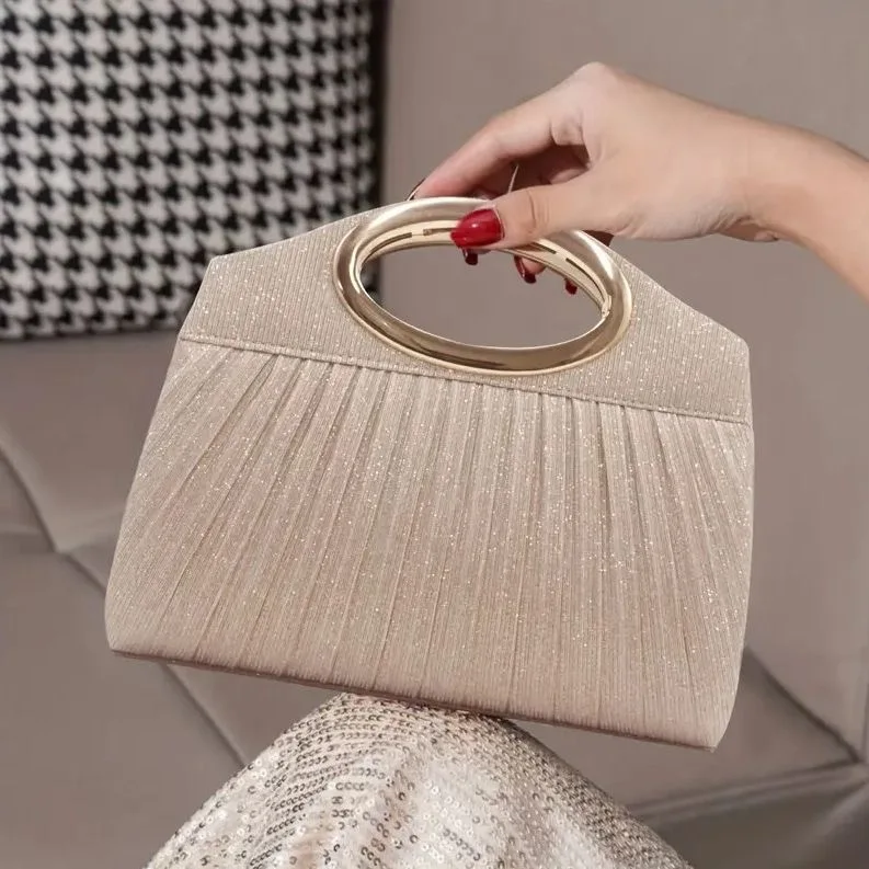 

Women Shiny Crushed Evening Clutch Bag Wedding Party Prom Dinner Handbag Small Crossbody Phone Bag for Ladies