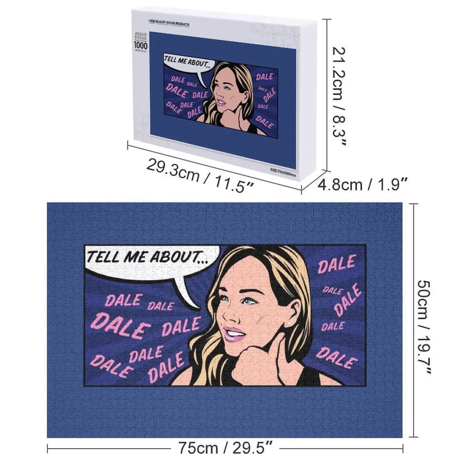 Скажи мне о Дейле - Кроули Клер на девичнике 2020, головоломка, персонализированная головоломка для детей, подарок на заказ для детей