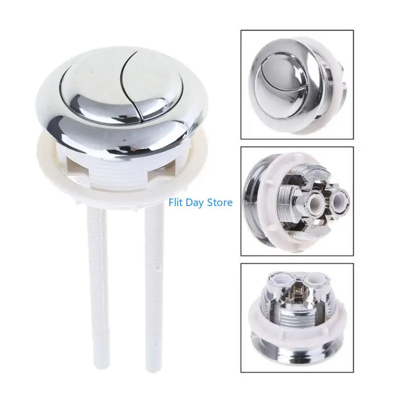 

F92C 2pcs Toilate Plone Кнопка Регулируемая верхняя кнопка кнопки Туалета замена кнопки банка для большинства двойных туалетов