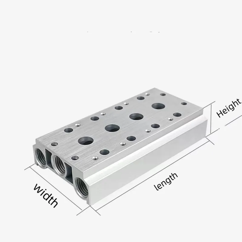 Электромагнитный клапан （1）Pneumatic Solenoid Valve Manifold 4V210-08 4V220-08 Base Board Air Exhaust Plate Airtac Type 4V200 200M 4F 6F 8F 10F 12F 15F Пневматика — деталь 1