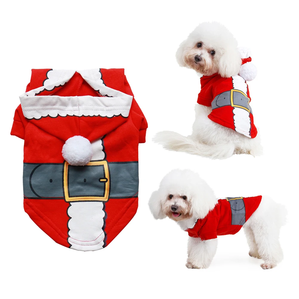 

Dog Santa Claus Clothes Christmas Themed Clothing Pet Cotton Winter Warm Coat Costume Costumes