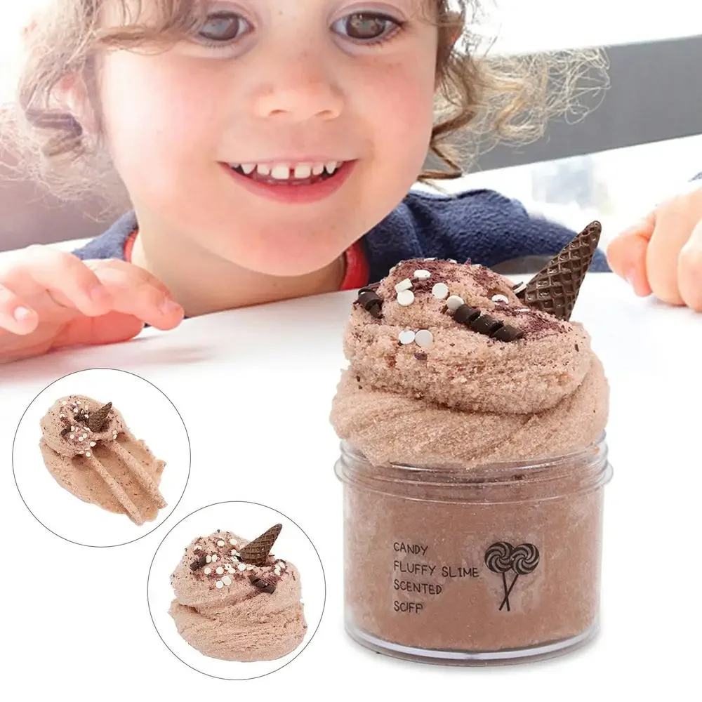 60ml Slimes Fluffy Lizun Kit de bricolage polymère pâte à modeler légère pâte à modeler pour biscuits Slimes charmes accessoires jouets pour enfants