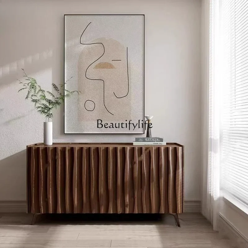 

pg46Nordic design walnut color dining side entrance cabinet North American entrance cabinet