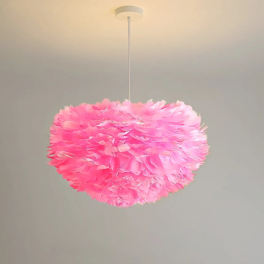 Nordic feather pendant lamp modern living room ceiling pendant lamp suitable for atmosphere decoration in restaurants and cafes view 2