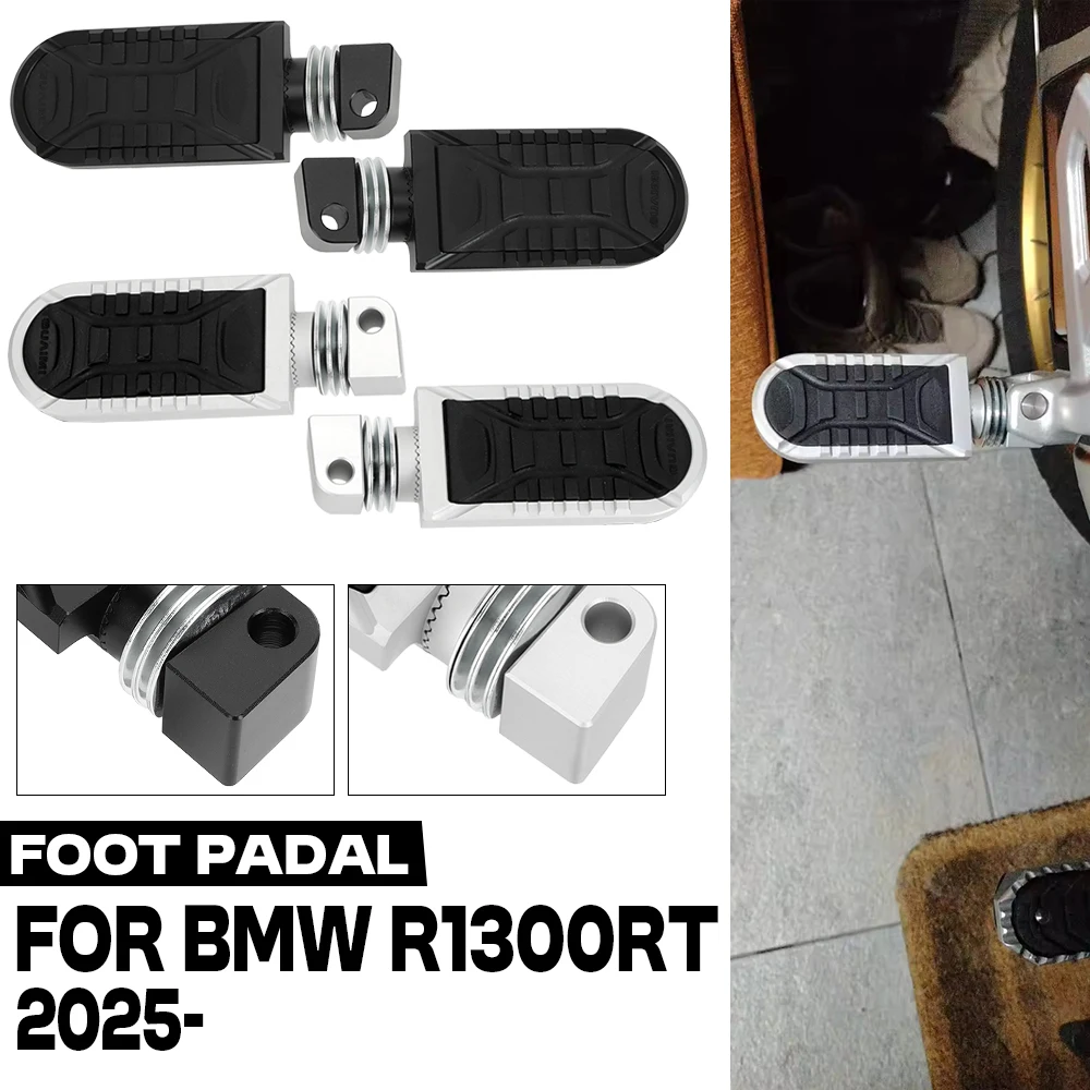 Motorcycle Footrest Rest Padel Aluminum Rotatable Footpeg For BMW R1300RT R 1300RT R1300 RT R 1300 RT 2025 Passenger Foot Pegs