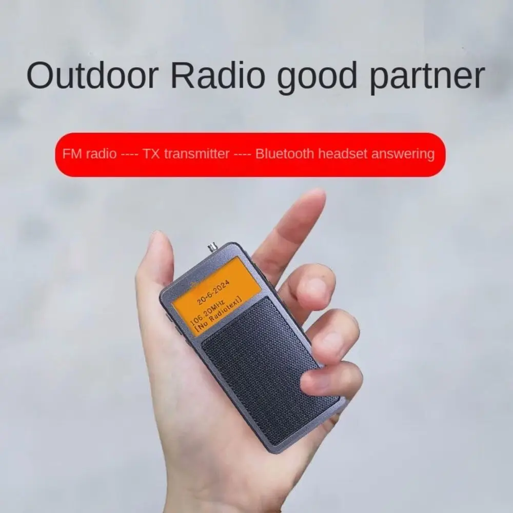 Mini reproductor de música portátil multifuncional con Bluetooth, altavoz incorporado, Radios estéreo DSP FM, despertador recargable