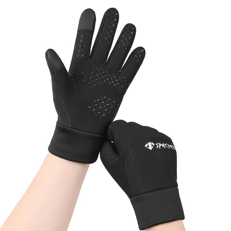 Fahrradhandschuhe für Herren, Winter-Outdoor-Sport, rutschfest, gefüttert für Wärme, Touchscreen-kompatibel, winddicht zum Radfahren und Skifahren