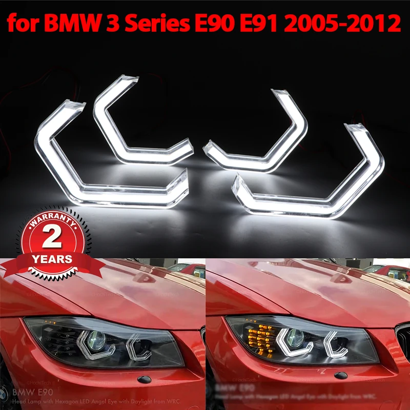 

for BMW 3 series E90 E91 316i 318i 320i 320si 323i 325i 328i 330i 335i 316d 318d 04-11 DTM style LED Angel Eyes Halo Ring Kit