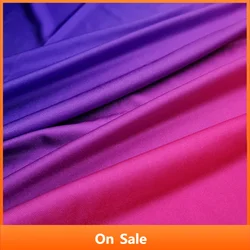 Ombre Stretchy Dancing Dress Cosplay Fabric Gradient Dropping Glossy Latin DIY Sewing Accessories