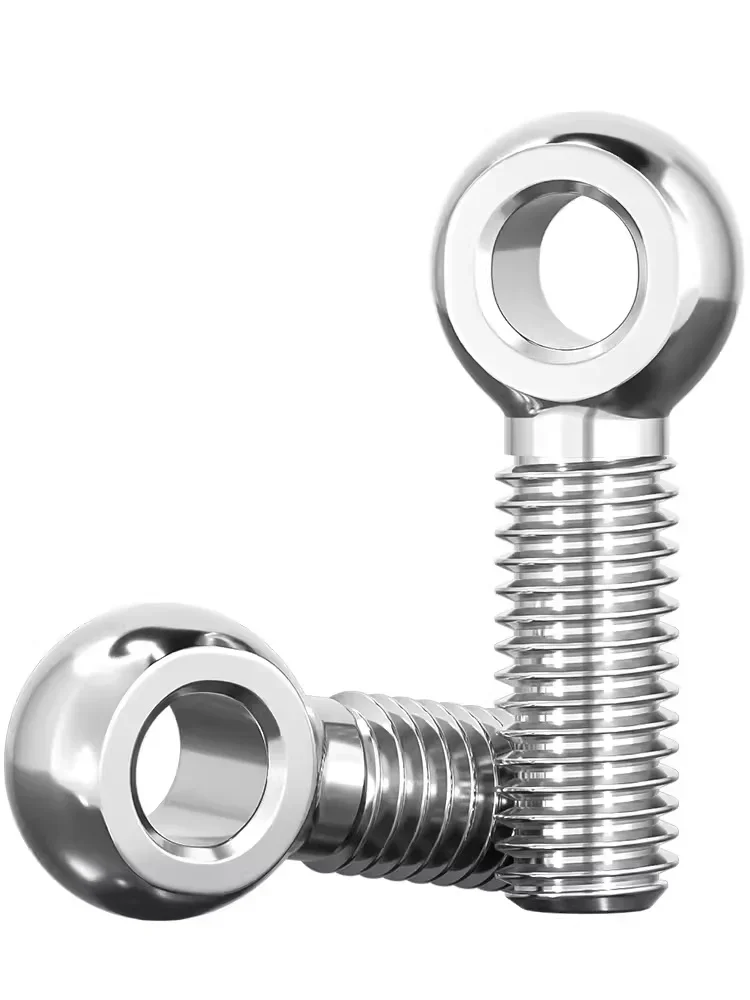 GB798 304 Stainless Steel Ring Link Fisheye Eye Bolt Stud Articulated Anchor Slip Hole Screw M4 M5 M6-M12 Perforated Bolt Rod