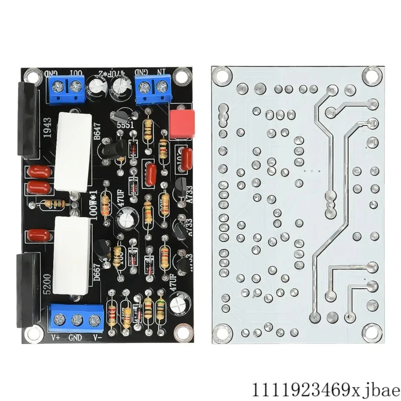 

DC -10V~45V Rear Amplifier Board HiFi Audio Amplifier Module Mono 100W Audio Amplifier Home Theater Amplifier