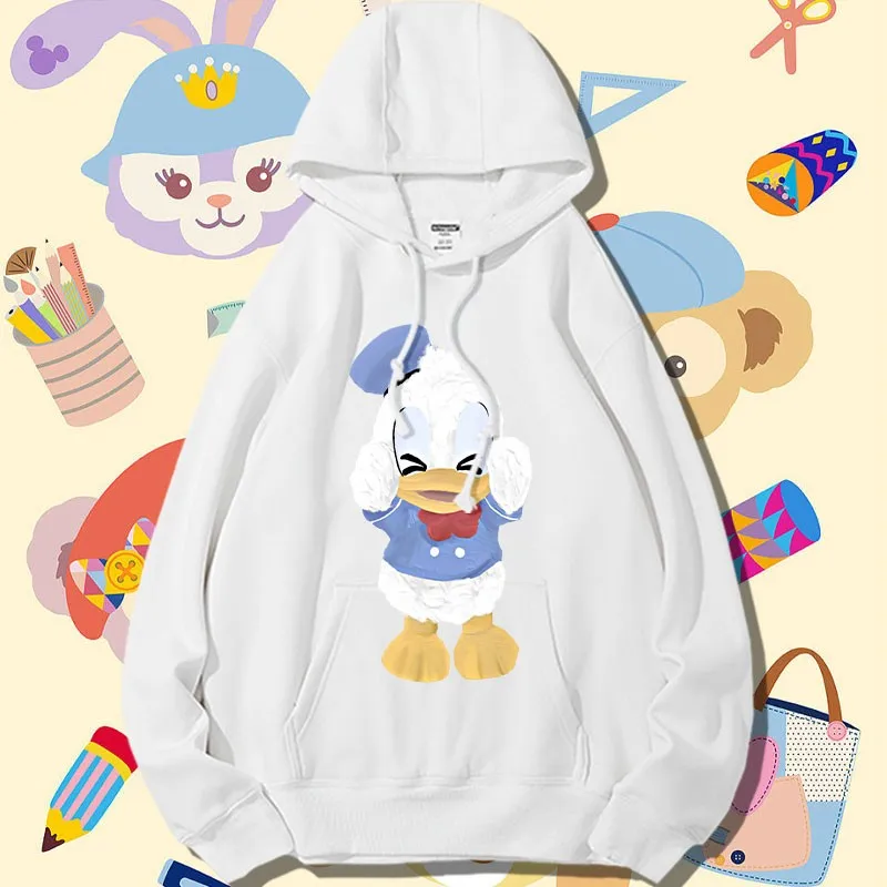 

Disney Co-hoodie Lady Donald Duck Star Dellovini Graffiti Print Coat Girl Fall Clothes