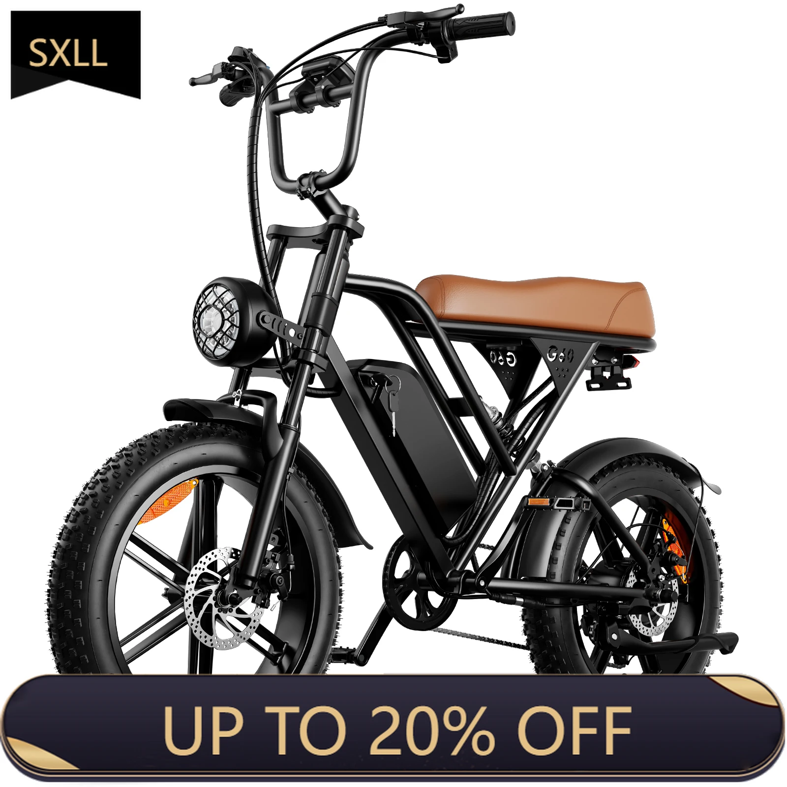 

SXLL Electric Off-Road Mountain Electric Bike 20 Inch 1000W Fat Tire Bike 48v Steel Frame Best Price Electric Bike
