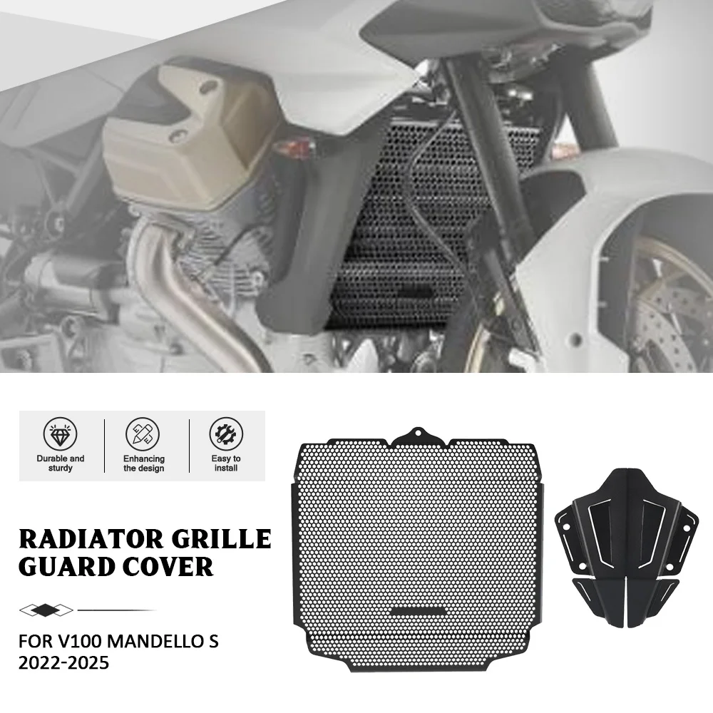 

For Moto Guzzi V100 Mandello S 2022-2023-2024-2025 Motorcycle Accessories Radiator Grille Guard Cover Grill Cooler Protection