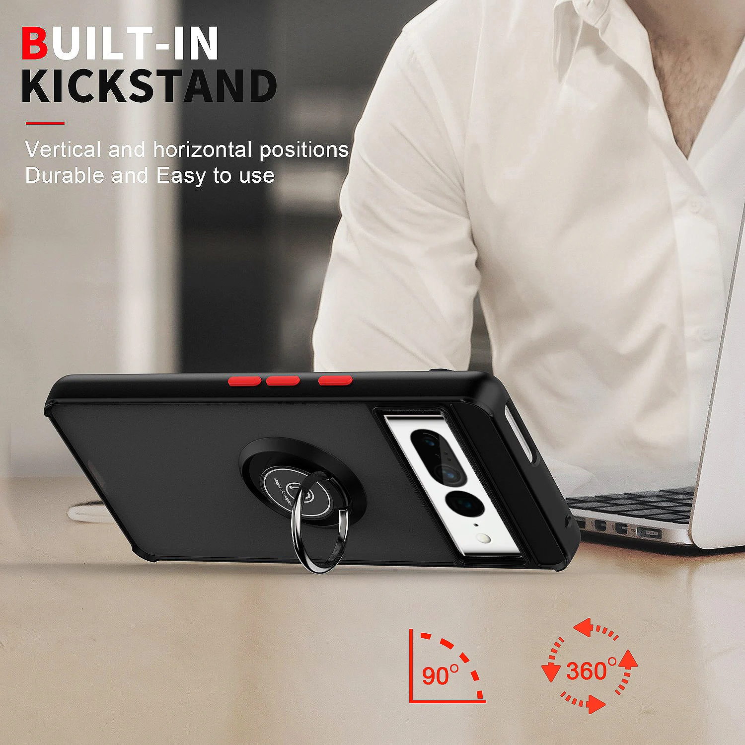 For Google Pixel 7 Pro Case Hard PC With Ring Stand Shockproof Protective Back Cover Case For Google Pixel 7 6 Pro Pixel7 shell