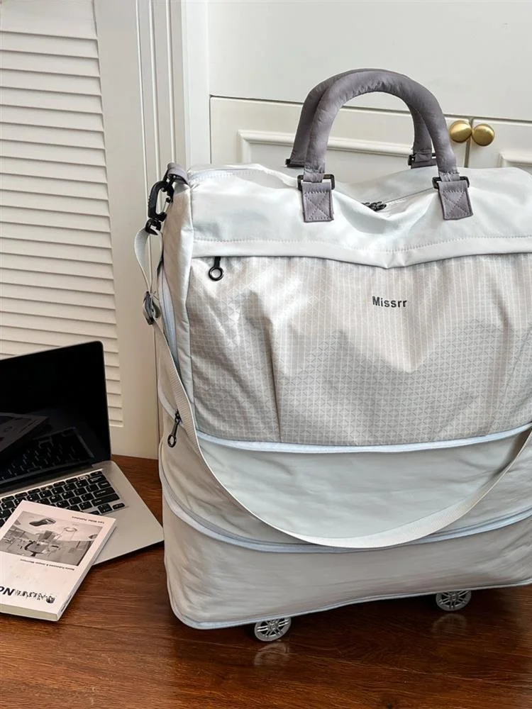 large-capacity-travel-bag-women's-roller-suitcase-lightweight-foldable-business-trip-bag-with-wheels-portable-travel-bag