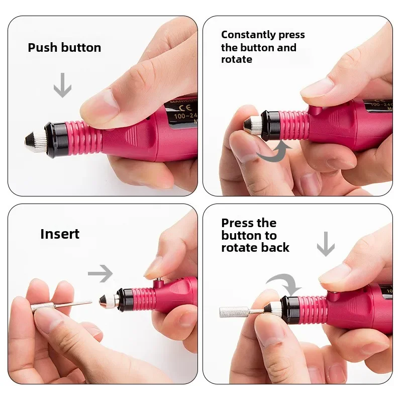 Mini broyeur à ongles électrique pour enlever la peau de fréquence, outil de polissage