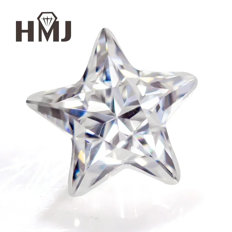 

HMJ Star Cut Moissanite Stone Aqua Blue Color Loose Lab Grown Diamond with GRA Certificate Gemstones Wholesale DIY Beads