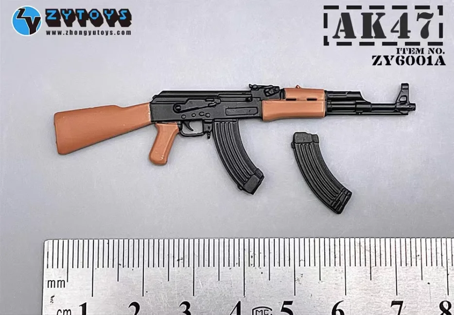 ZYTOYS 1/12 Scale soldier Weapon AK47 Gun Model for 6\'\' Figma Doll