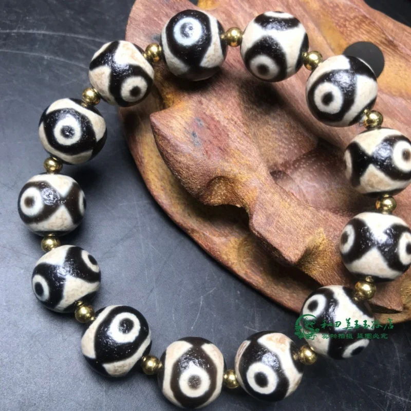 Tibetan Best Three-Eye Beads Lucky Single Circle