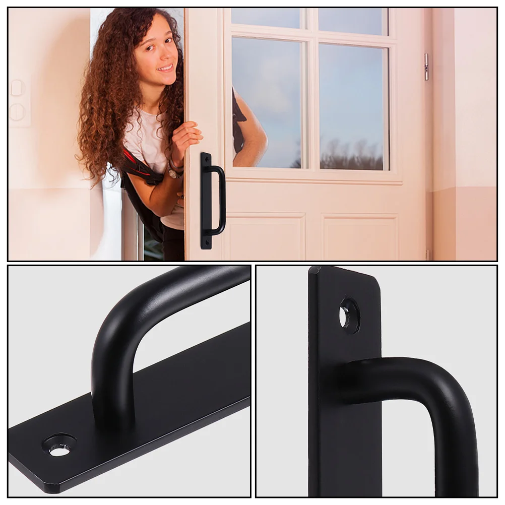 2pcs Aluminum Alloy Surface Mounted Door Handle Sliding Wardrobe Pull Handles Barn Garage Cabinet Furniture Recessed Drawer