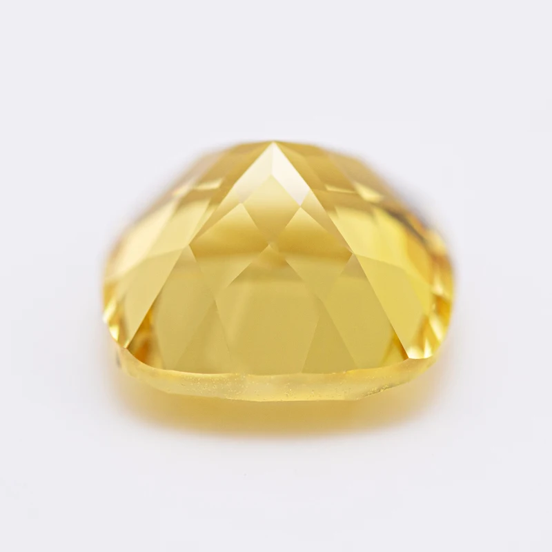 Lab Grown Sapphire Square Cushion Shape Yellow Color Stone for Charms Diy Jewelry Making Materials Selectable  AGL Certificate