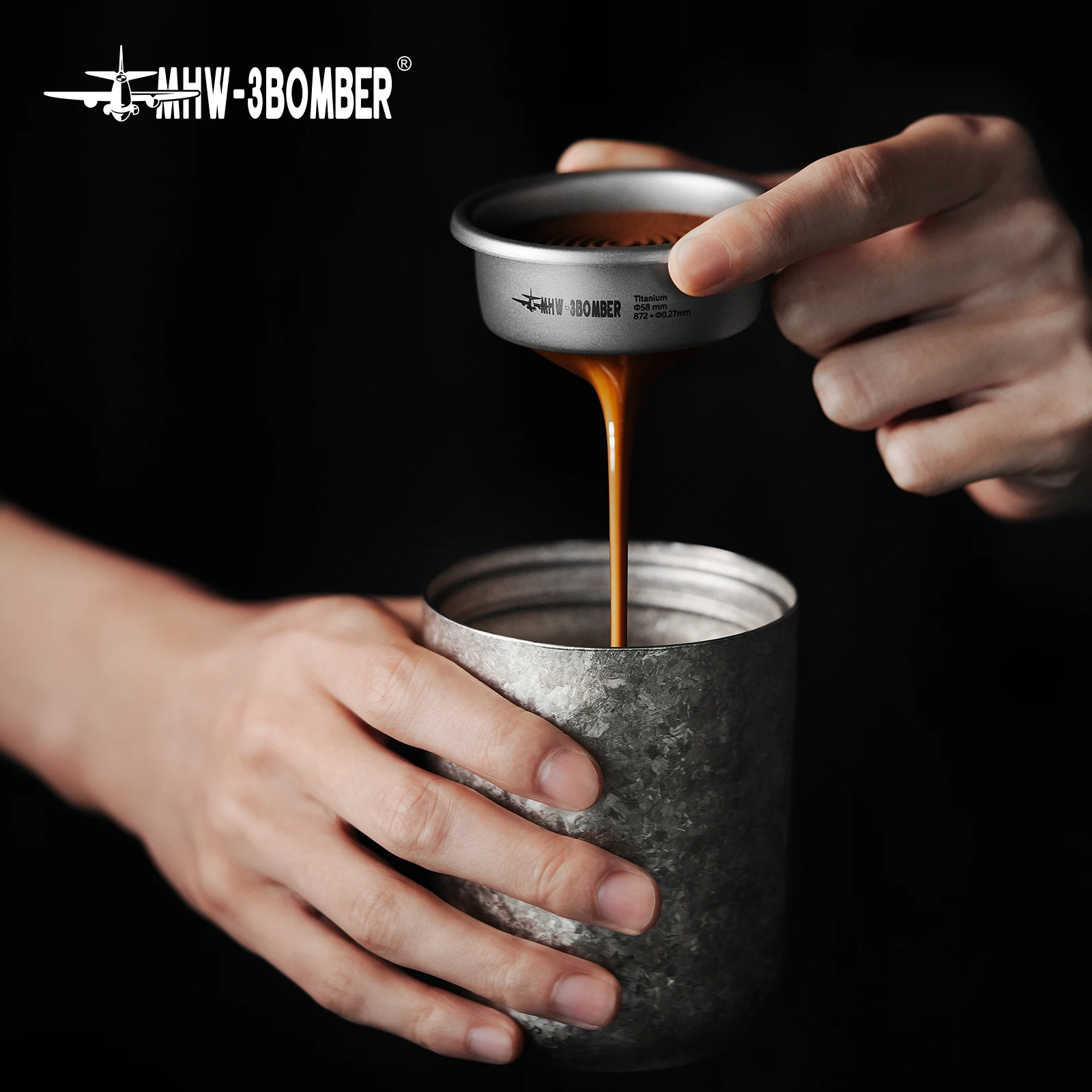 Cesta de filtro de café expresso MHW-3BOMBER 58mm 18g cesta de alta precisão material de titânio acessórios de substituição para máquina de café expresso