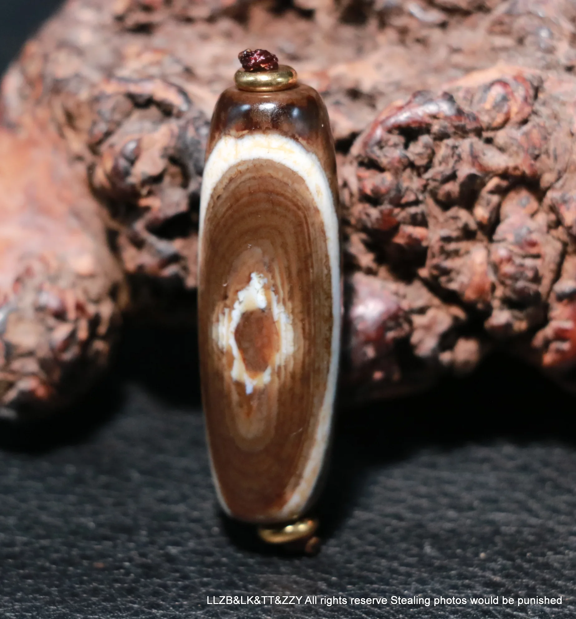 Treasure Magic Power Tibetan Old Agate Combine Tokens 1 Eyed Plus Diamond Eyed dZi Bead Pendant Timestown RPL22120A46