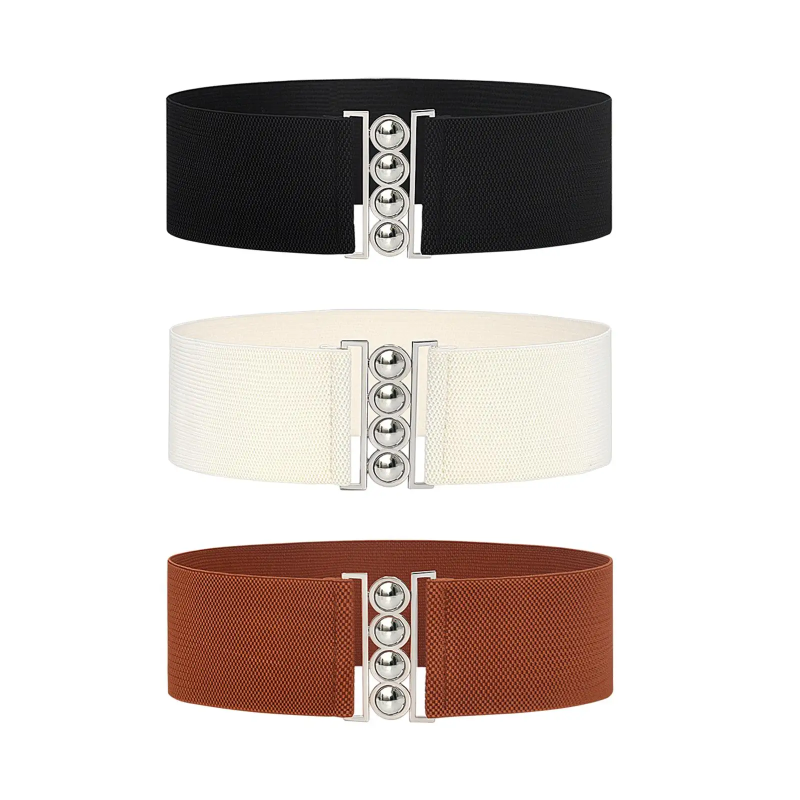 

2-6pack Wide Elastic Belt Stretch Cinch Waistband for Women Ladies