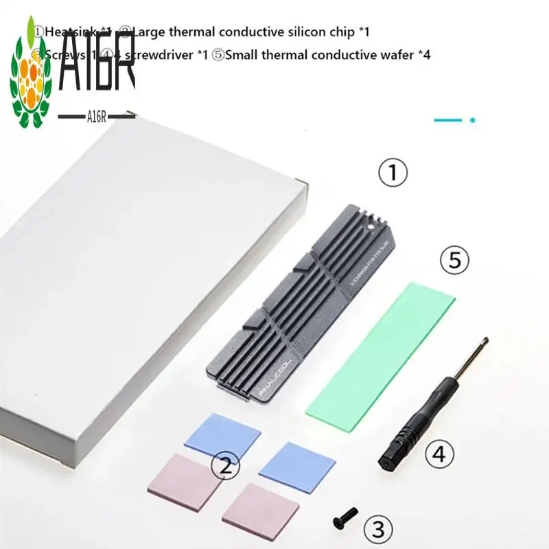 

A16R-FINALCOOL For PS5 Slim SSD Heatsink With Thermal Silicone Pads M.2 Heatsink SSD Cooler SSD Cooling Mounting Kit